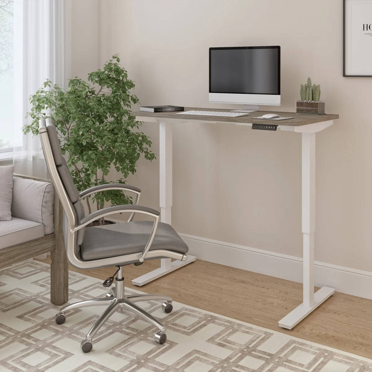 Bestar Viva Modern 120.9 (47.6 in.) Height Adjustable Desk
