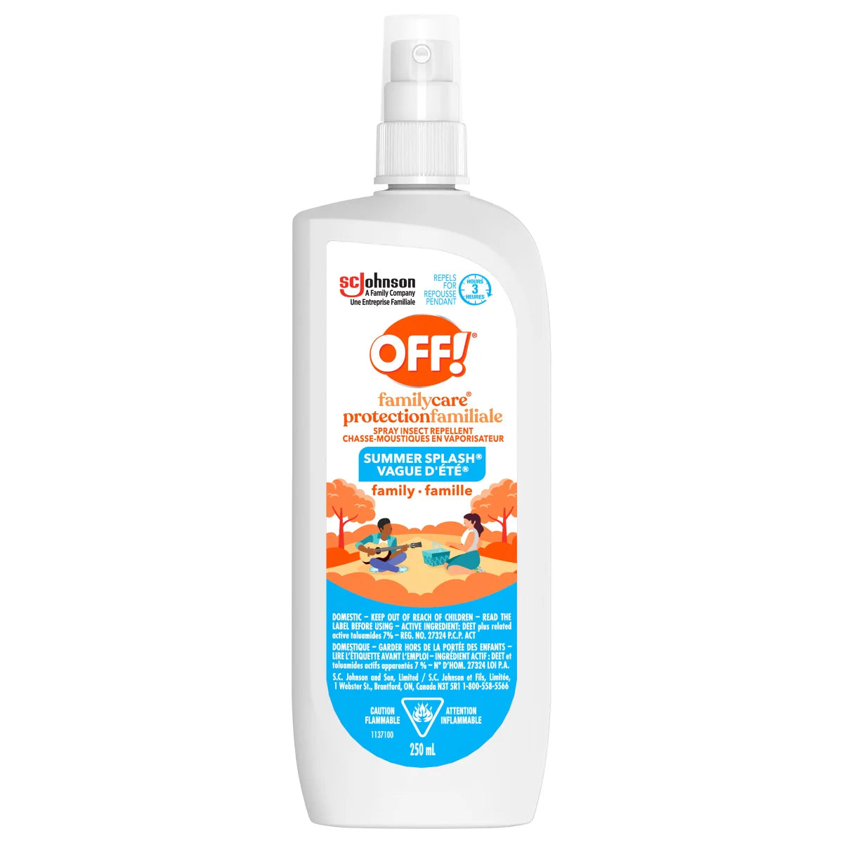 OFF! Family Care Insect and Mosquito Repellent, Summer Scent, 2 x 250 mL