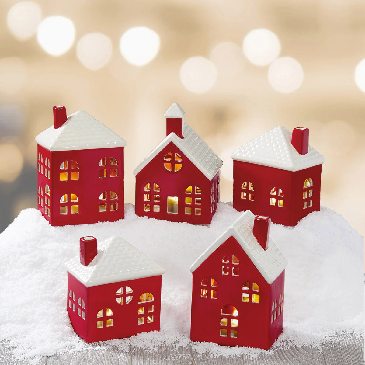 Set of five Ceramic Village