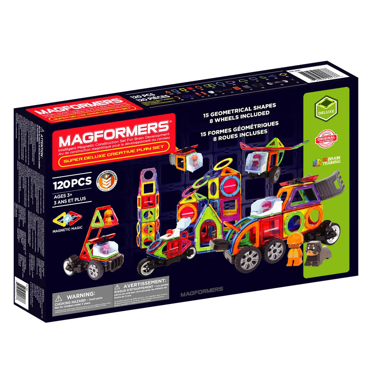 Magformers 120 piece Super Deluxe Creative Magnetic Building Set