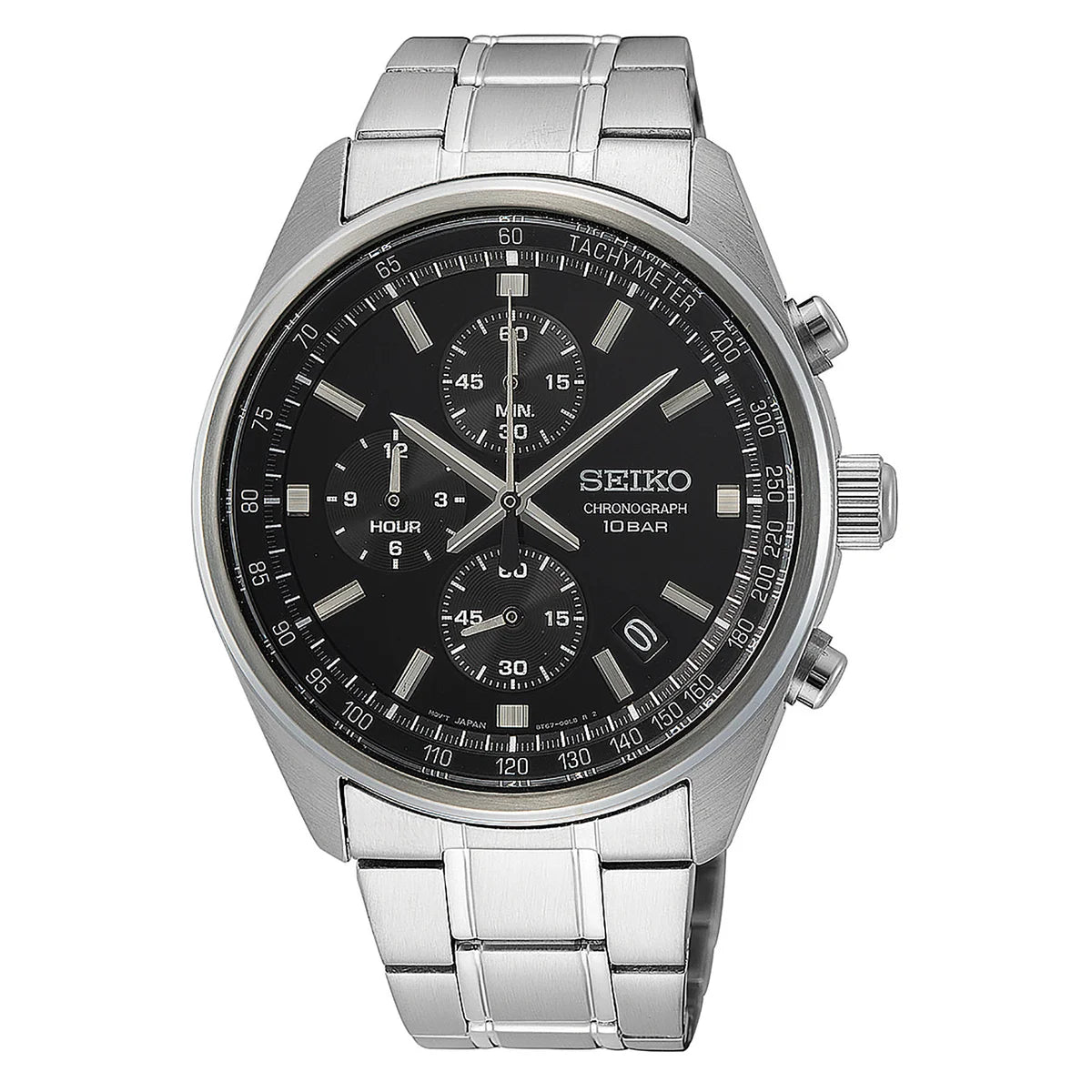Seiko Aviator Black Dial Men's Watch