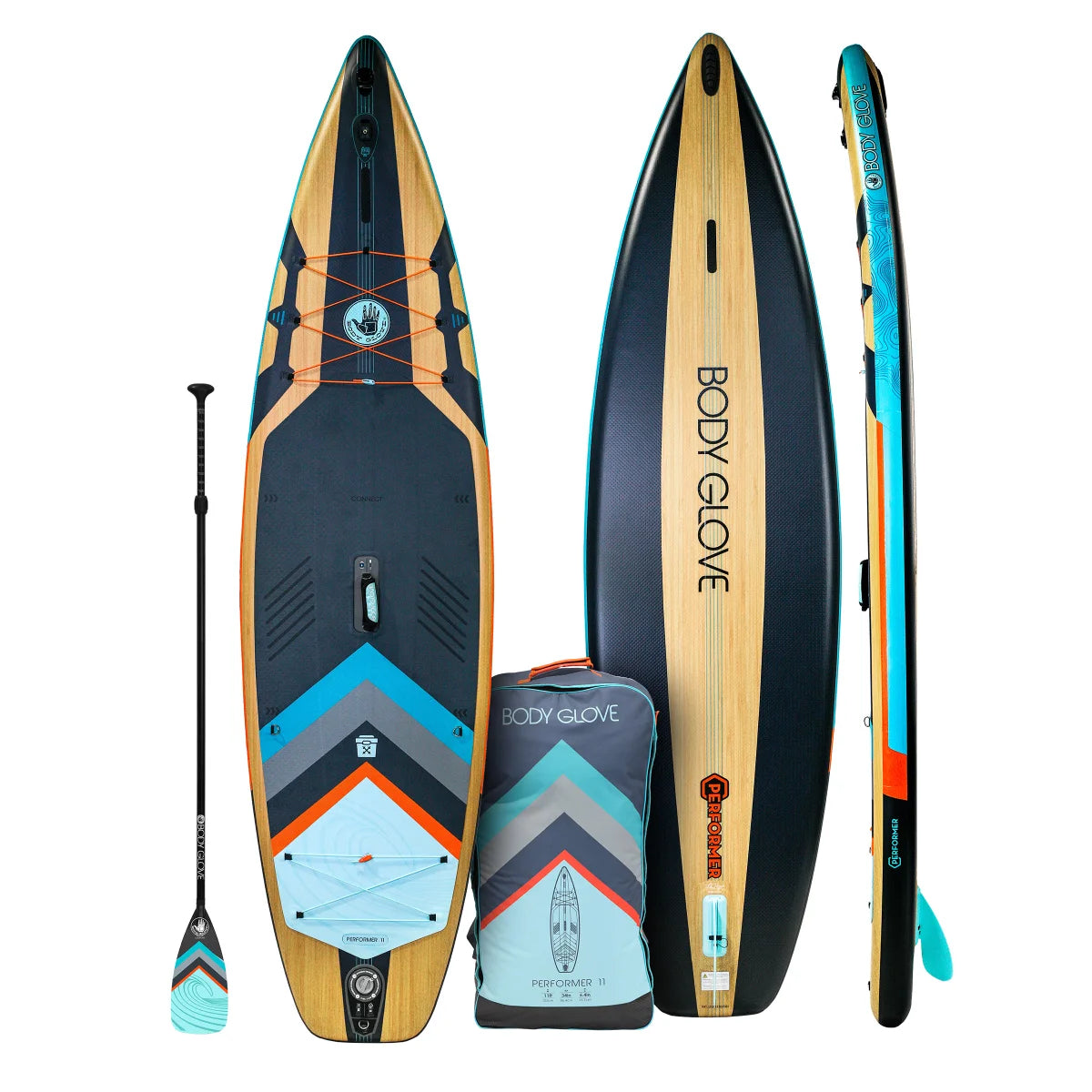 Body Glove Performer 11' Inflatable Stand Up Paddle Board Package