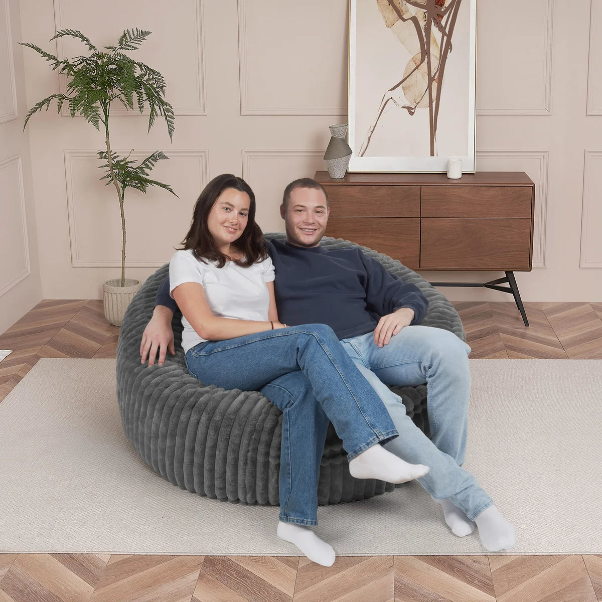 Lounge & Co. Ribbed Jumbo Lounger