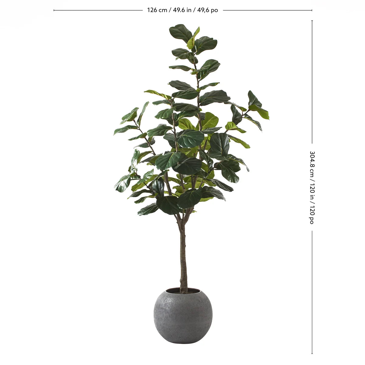 Faux 3.05 m (10 ft.) Fiddle Leaf Fig Tree with Planter