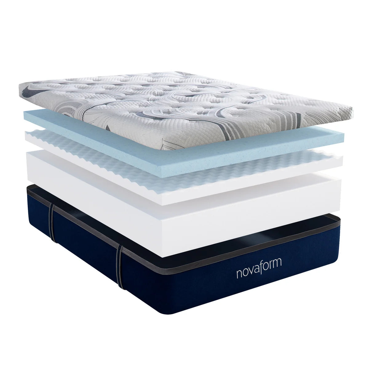 Novaform ComfortGrande Plus Advanced 35.5 cm (14 in.) Gel Memory Foam King Mattress.