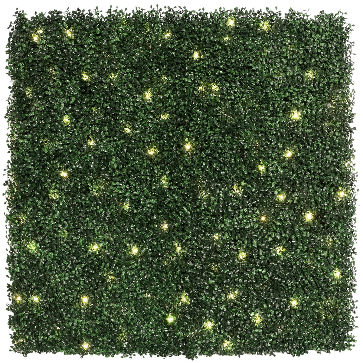 Boxwood Hedge Mat with Lights