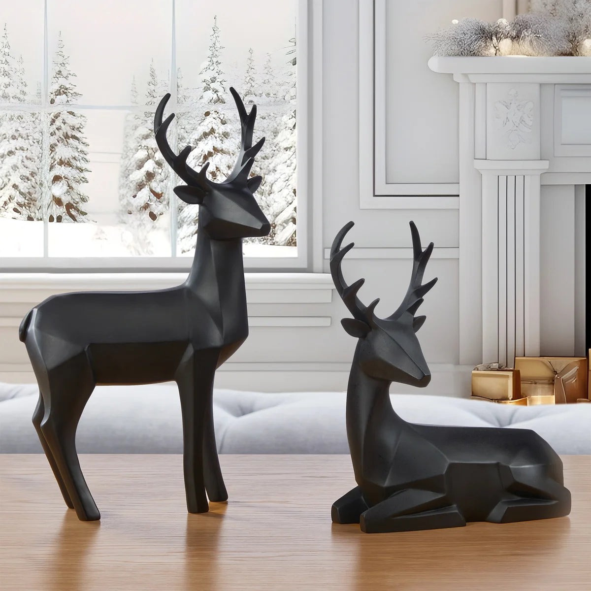 Holiday Modern Deer - Set of 2