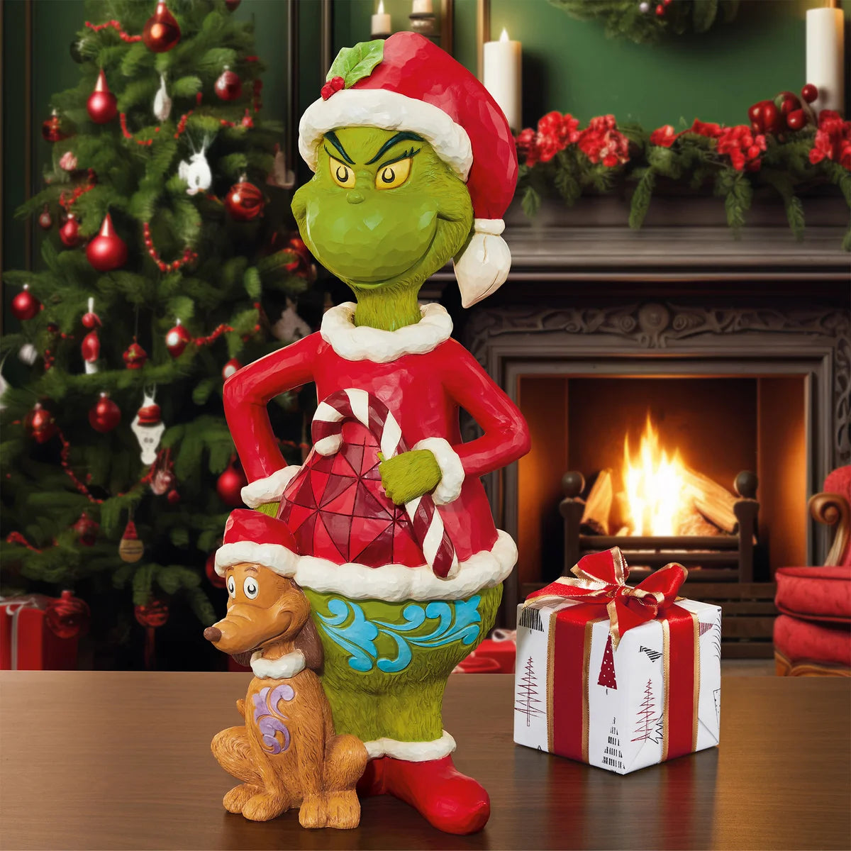 50.8 cm (20 in.) Christmas Grinch and Max by Jim Shore