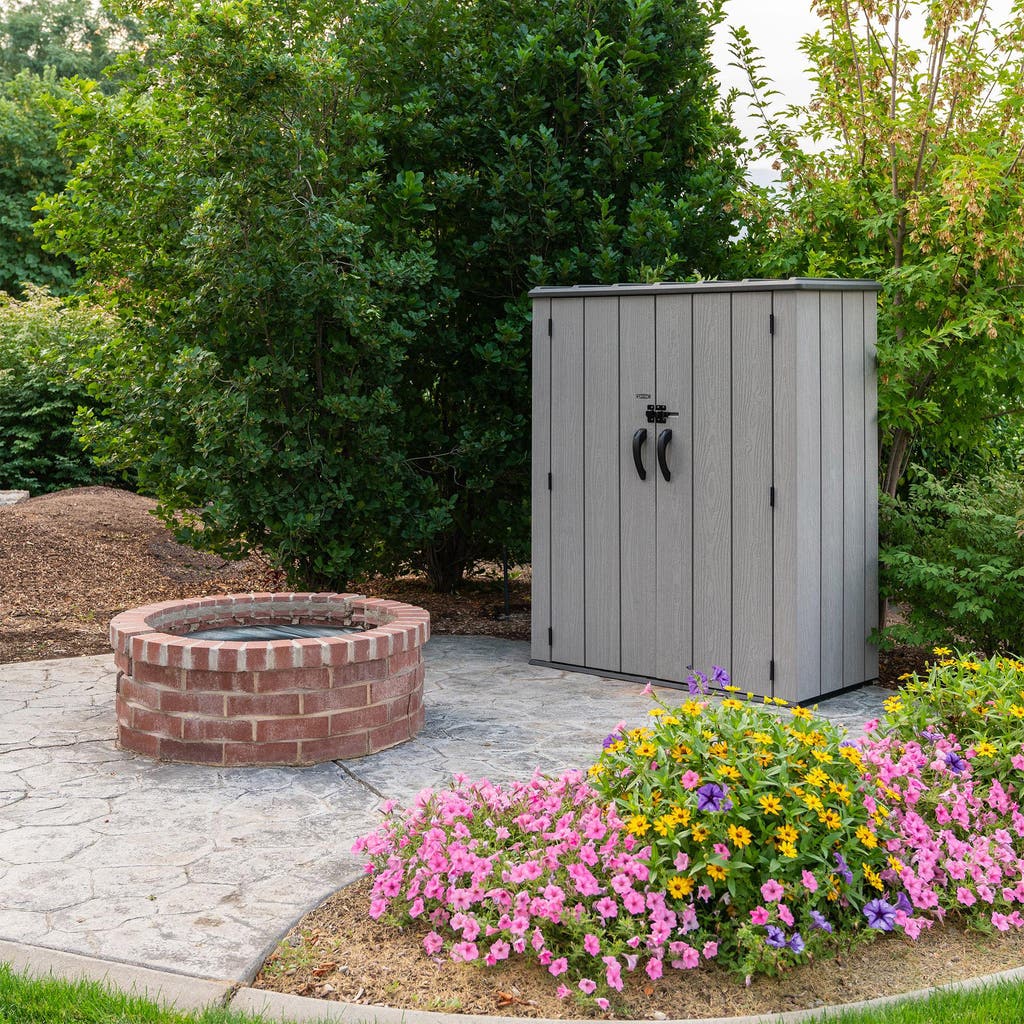 Lifetime Vertical Storage Shed with Shelves