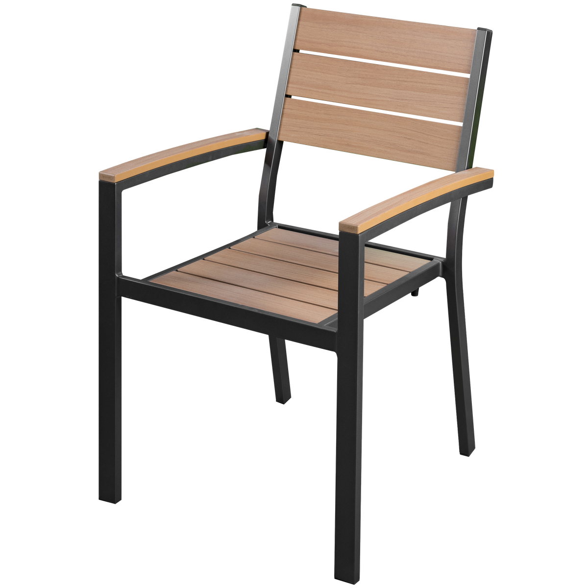 SunVilla Newport Stackable Patio Chair, Faux Wood