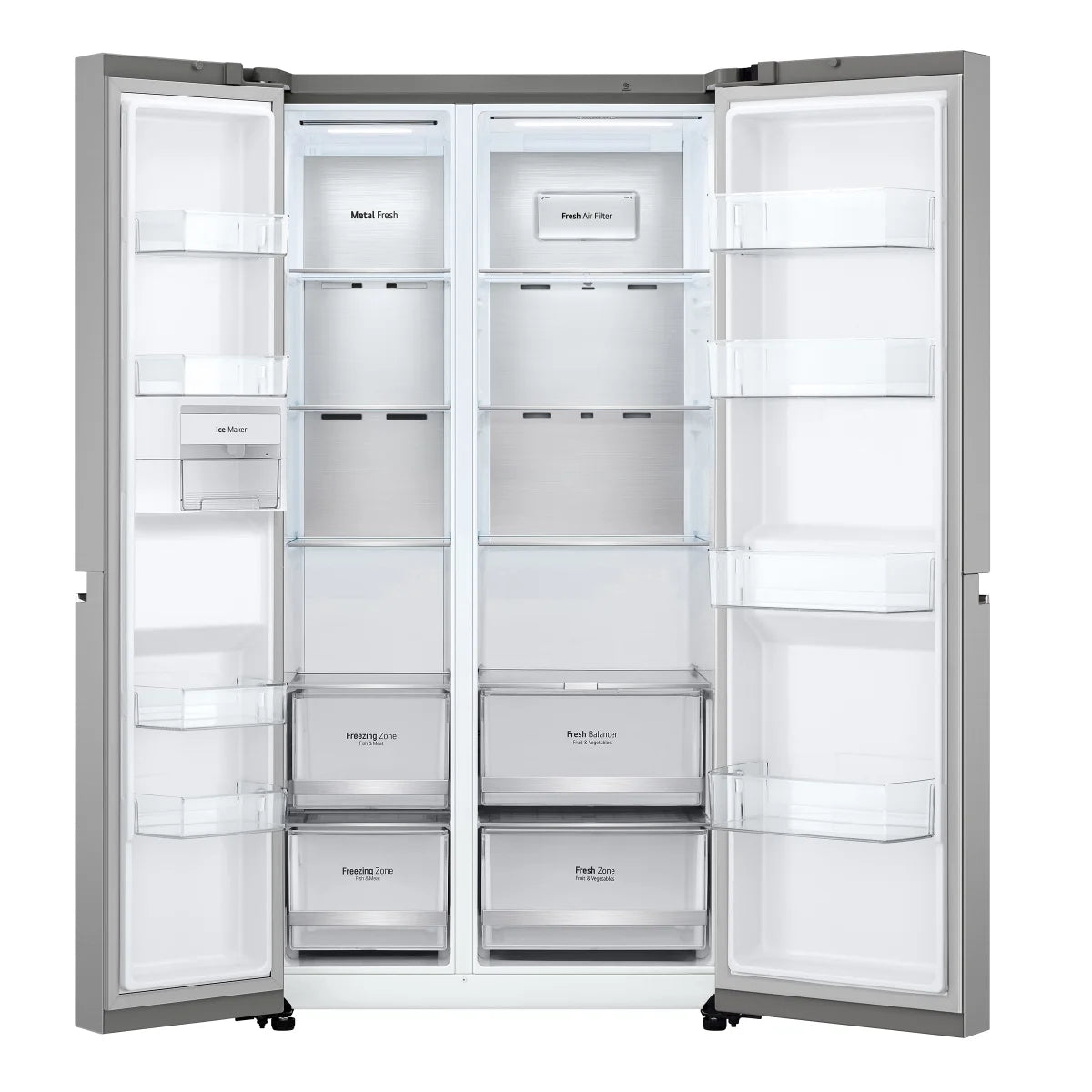 LG 36 in. 23 cu. ft. Counter Depth Side by Side Refrigerator with Door Cooling+
