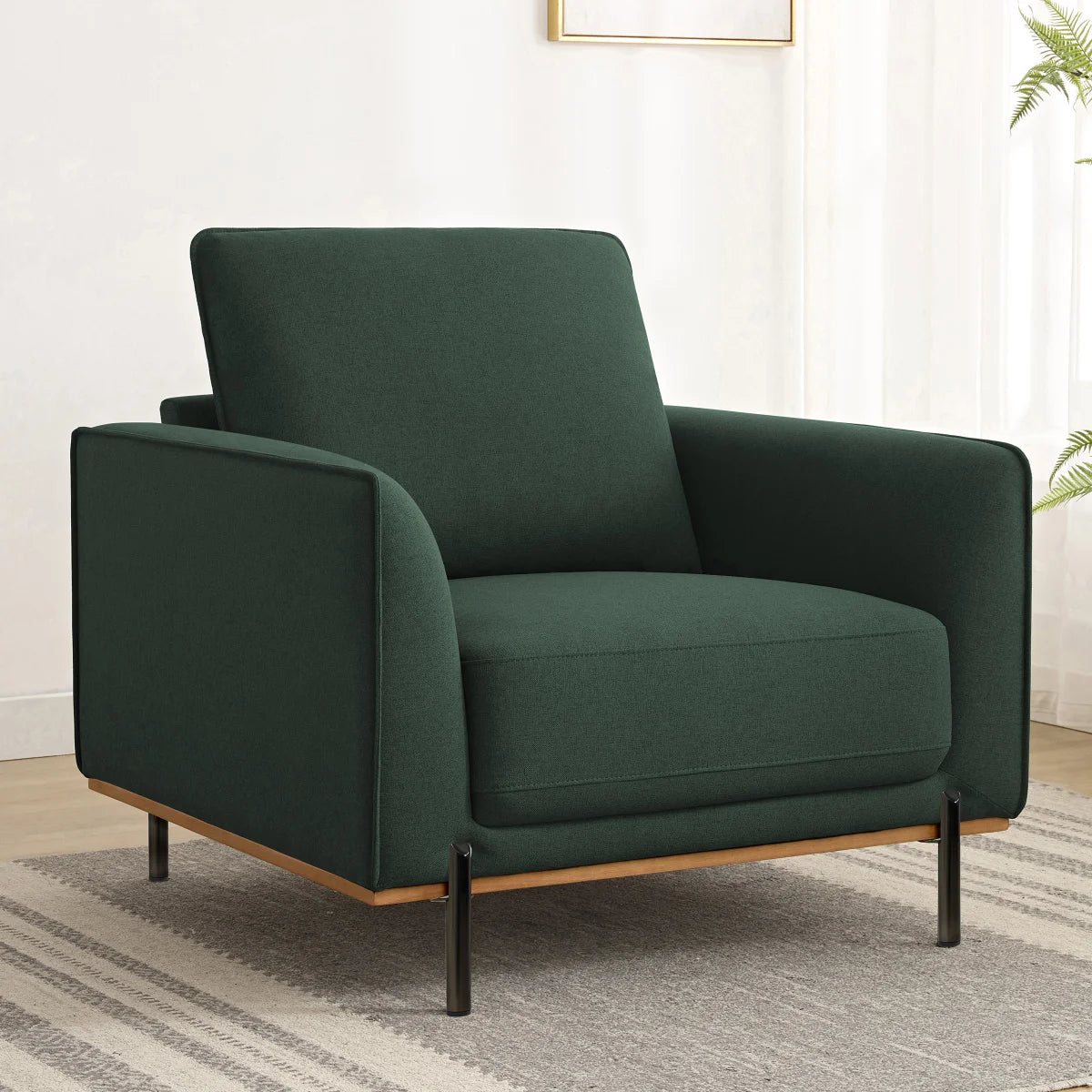Hammer Fabric Chair, Dark Green