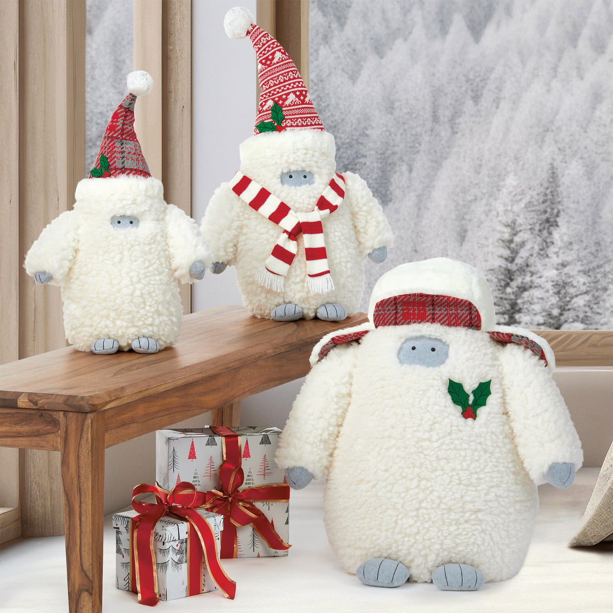 Christmas Yeti Family Set of 3