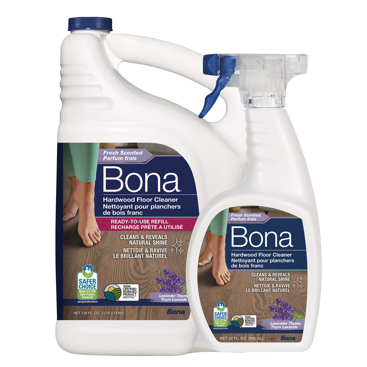 Bona Hardwood Floor Cleaner, 3.78 litres + 946 ml