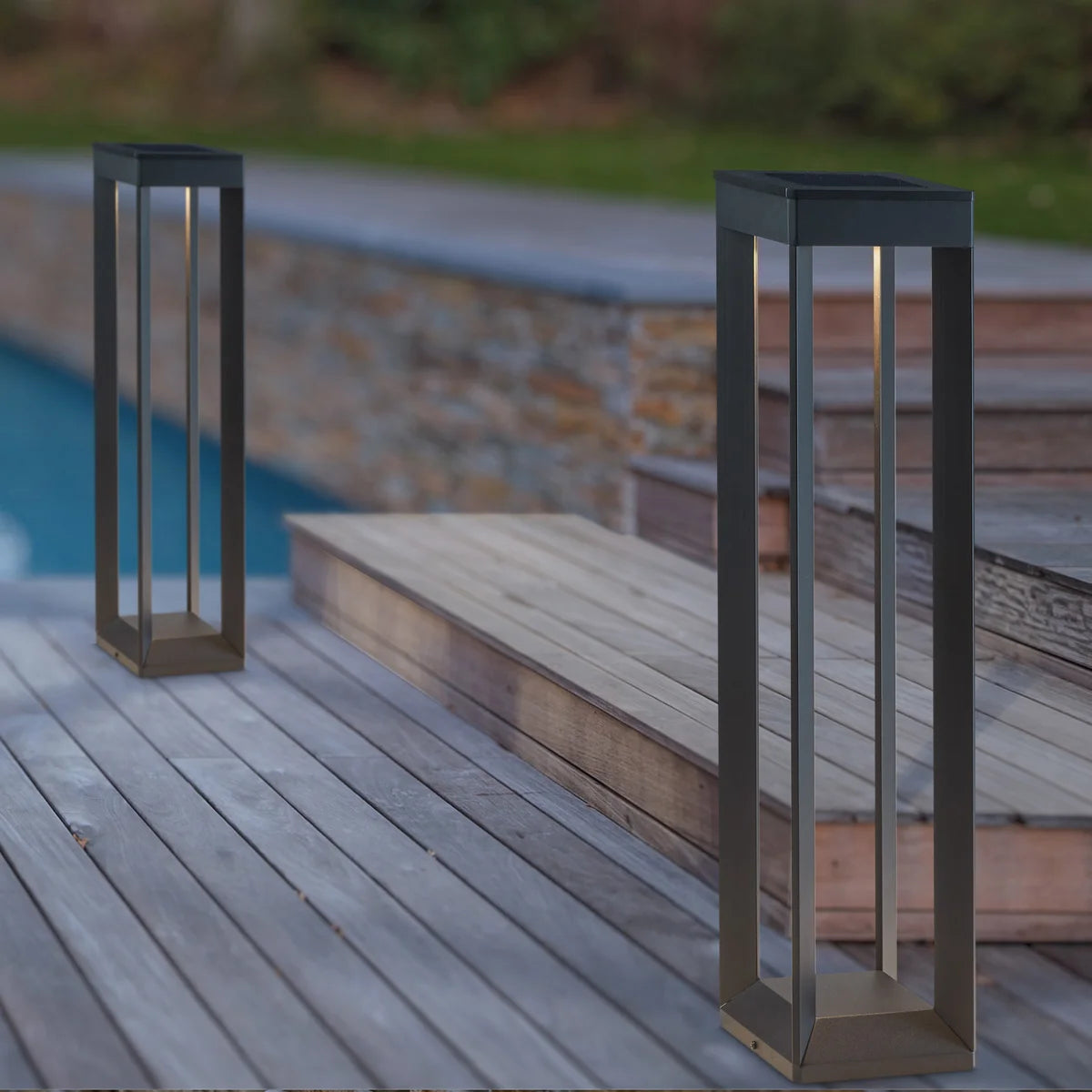 Naturally Solar Pathway Bollard Light, 2-pack