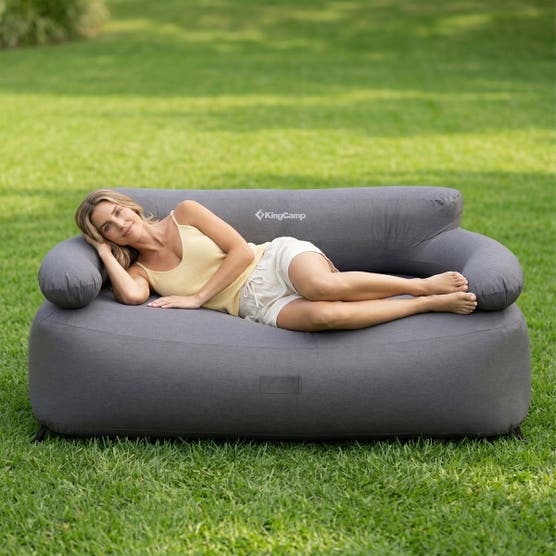 KingCamp Inflatable 2 Seater Outdoor Sofa with Foot Pump