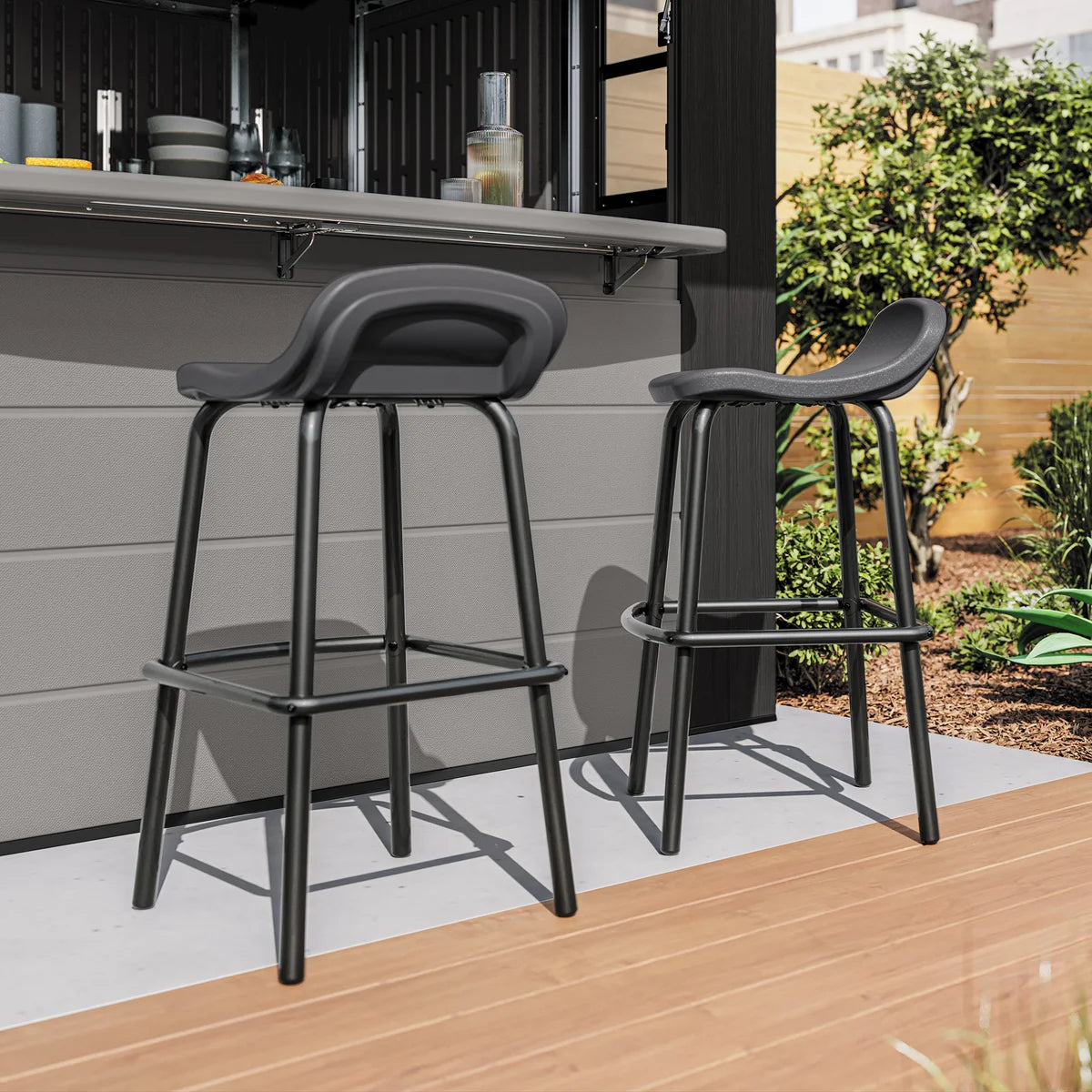 Suncast 8 ft. x 7 ft. Cabana Storage and Entertainment Shed