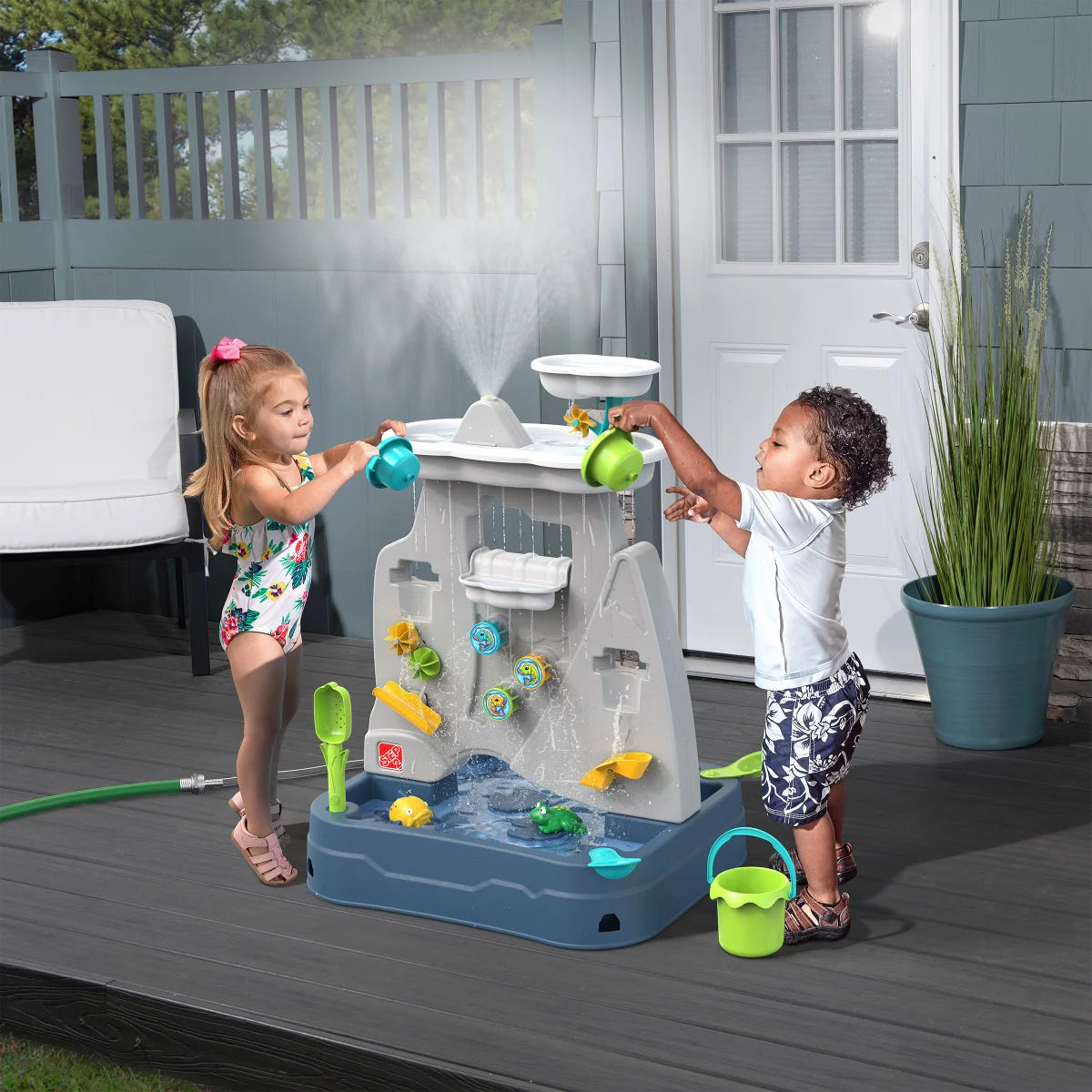 Misting Mountain and Waterfall - used