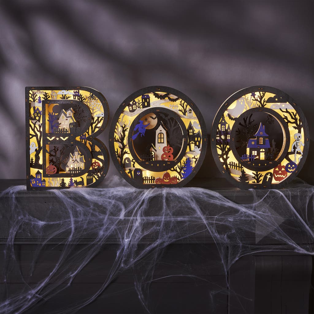 Halloween Wooden Light-Up Letters