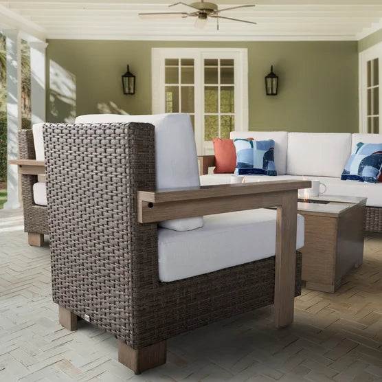 Juniper 5-piece Patio Conversation Set with Fire Table