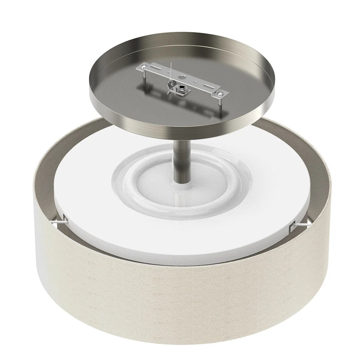 KODA Duo-Mount Fabric Drum Ceiling Light