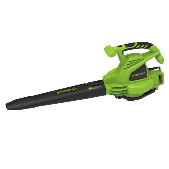 Greenworks 12A Corded 235 MPH / 380 CFM 3-in-1 Blower, Mulcher & Leaf Vacuum