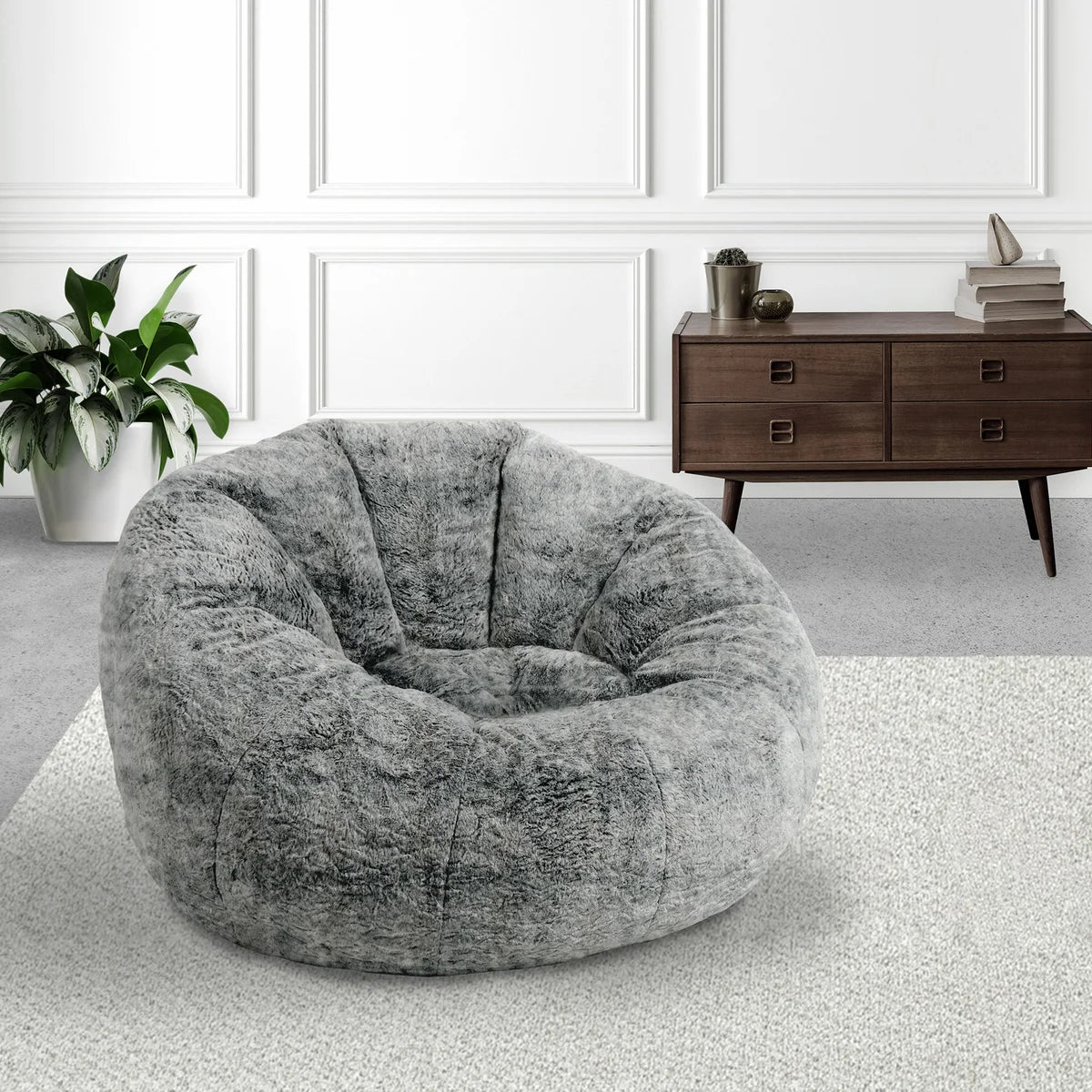 Lounge & co round back foam bean bag chair sale