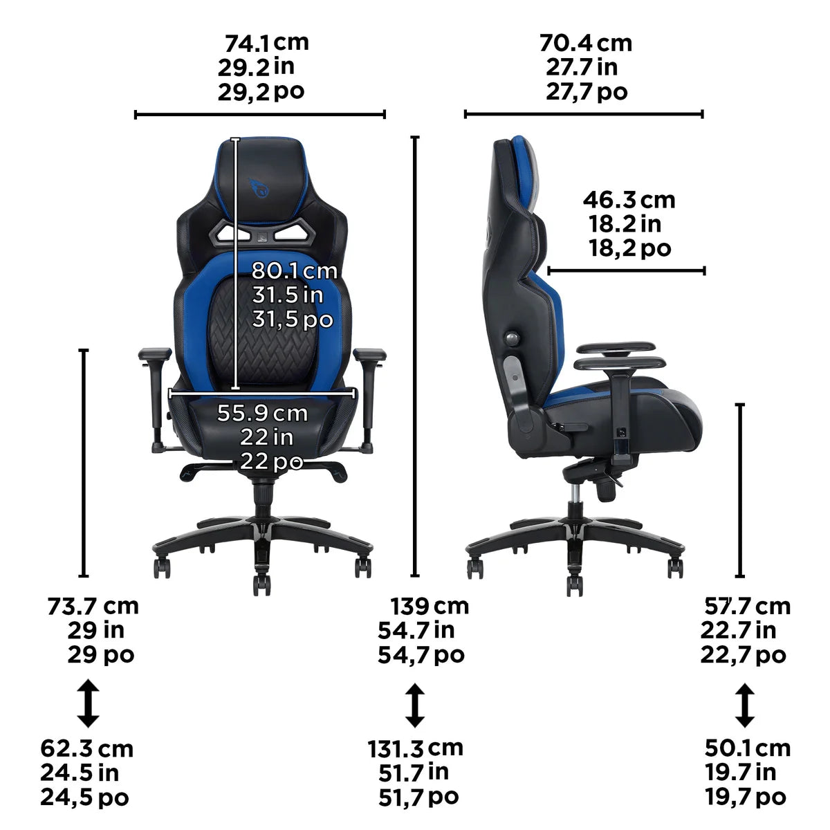 DPS PRO Bravent Elite Gaming Chair (BLUE)