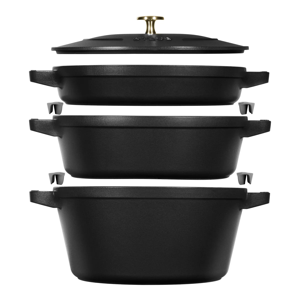 STAUB Stackable Cast Iron Dutch Oven Set