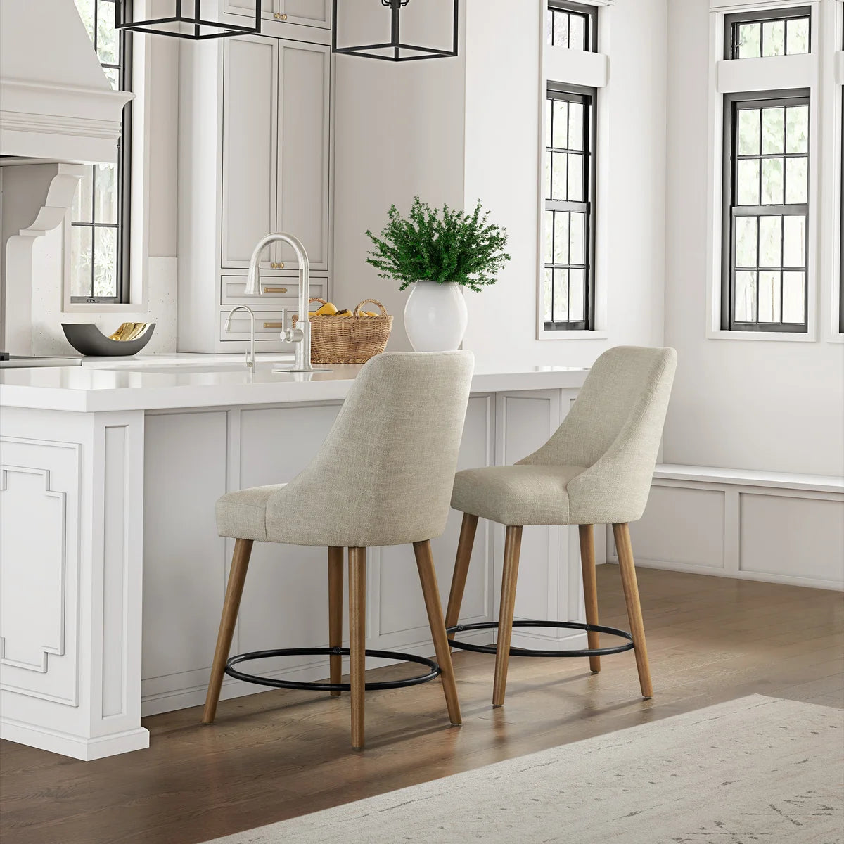 Huxton Counter Stool, 2-pack (Dark Brown)