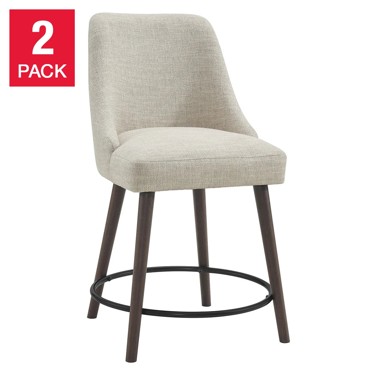 Huxton Counter Stool, 2-pack (Dark Brown)