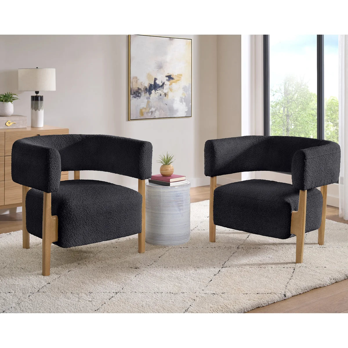 Avalon Rounded-back Accent Chair 2-pack (Damaged)