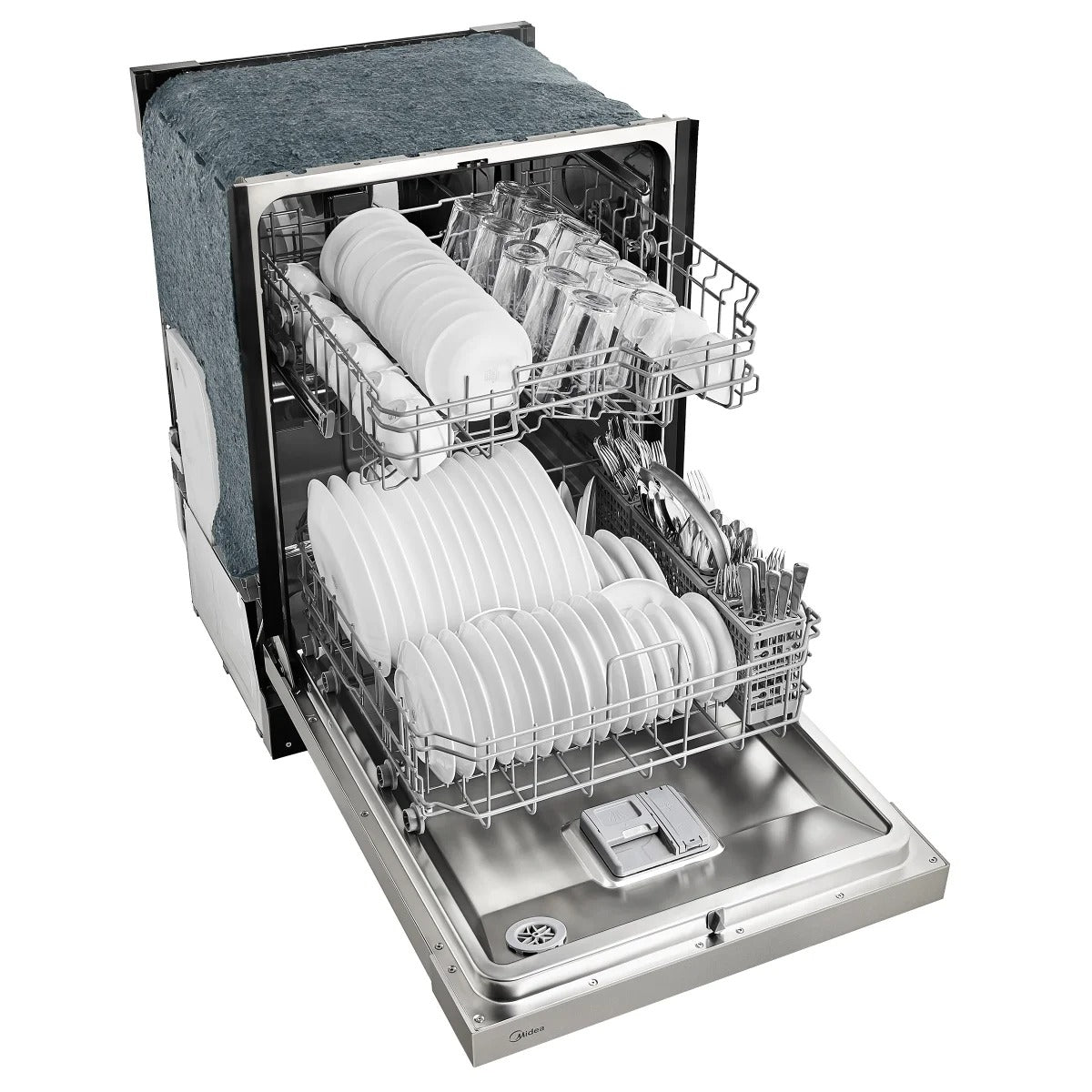 Midea 24 in. Built-in Dishwasher with Hybrid Stainless Steel Tub