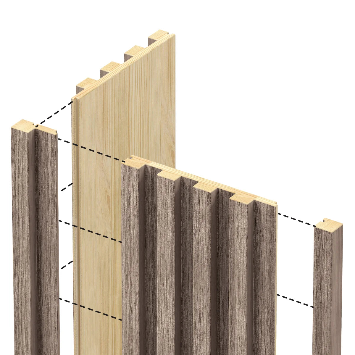 Artika - Panolok Slatted Wall Panels (Walnut Color)
