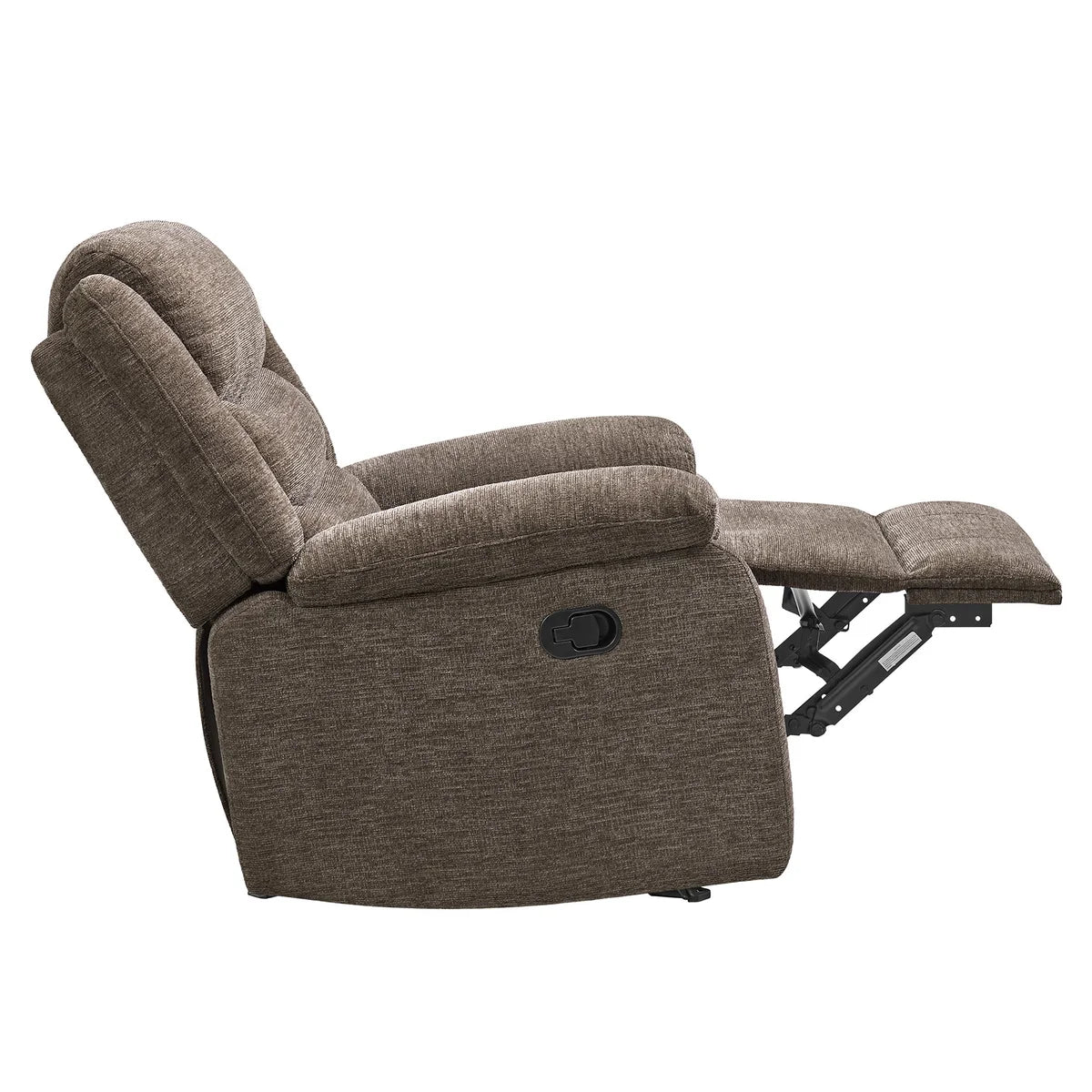 Oliver Fabric Glider Rocker Recliner Brown