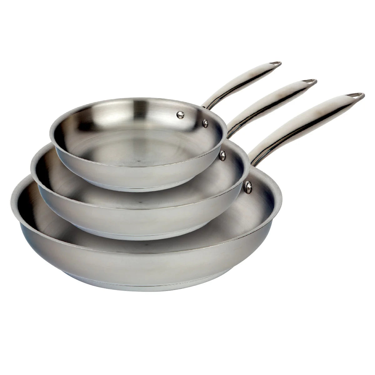 Meyer Accolade Stainless Steel Skillets, 3-pieces