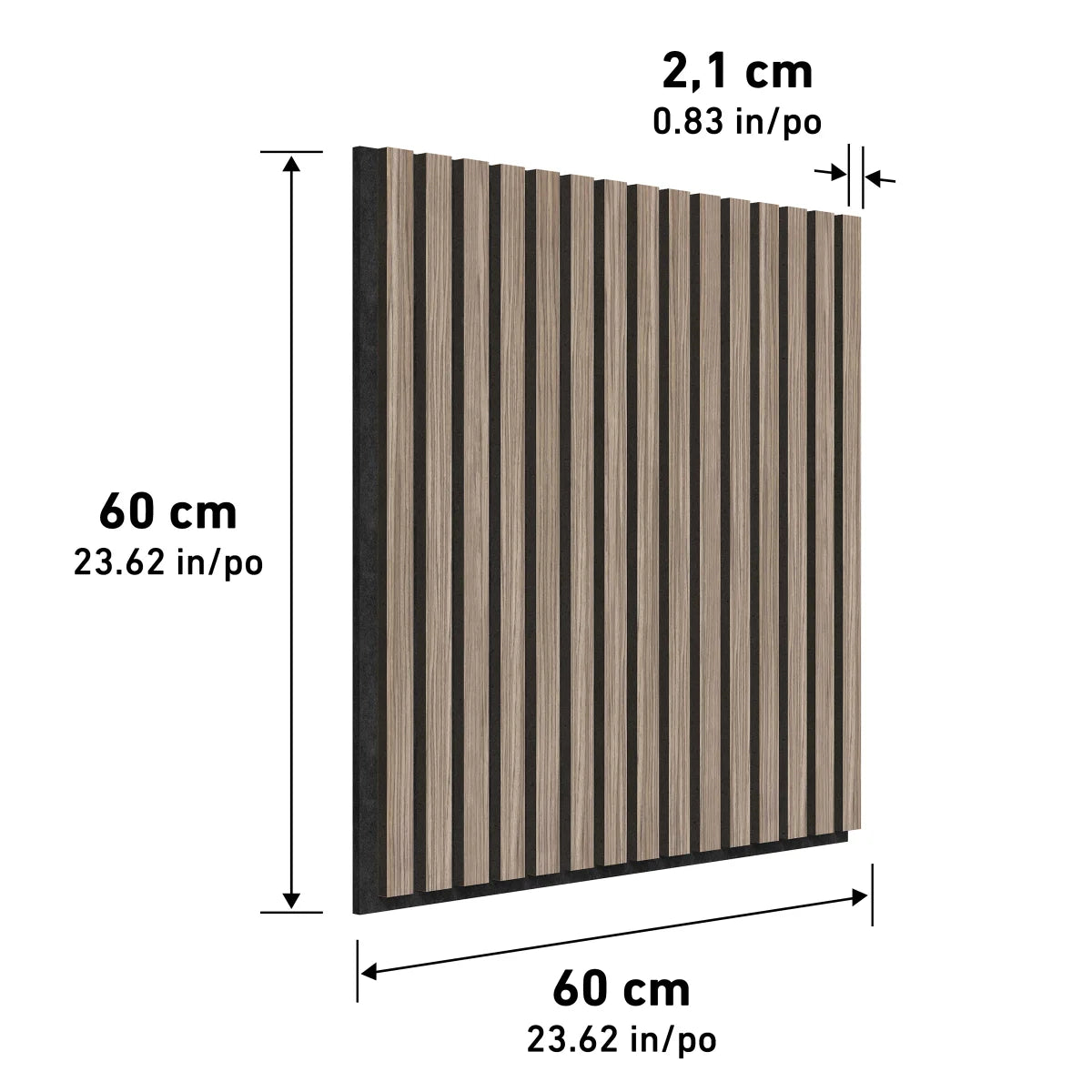 Artika - Sonolok Slatted Wall Panels (Walnut Colour)