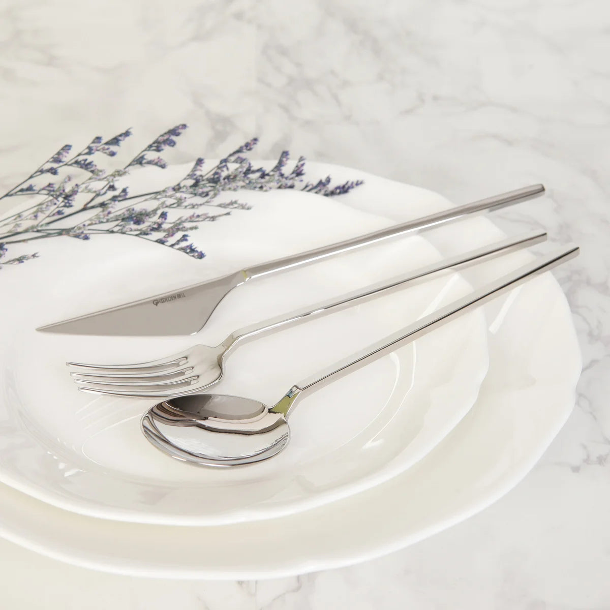 Golden Bell Square Cutlery Set , 24 piece