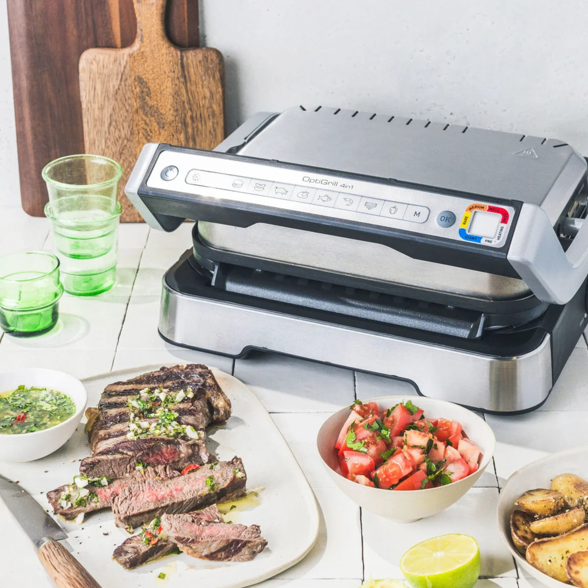 T-fal OptiGrill 4-in-1 Smart Indoor Electric Grill