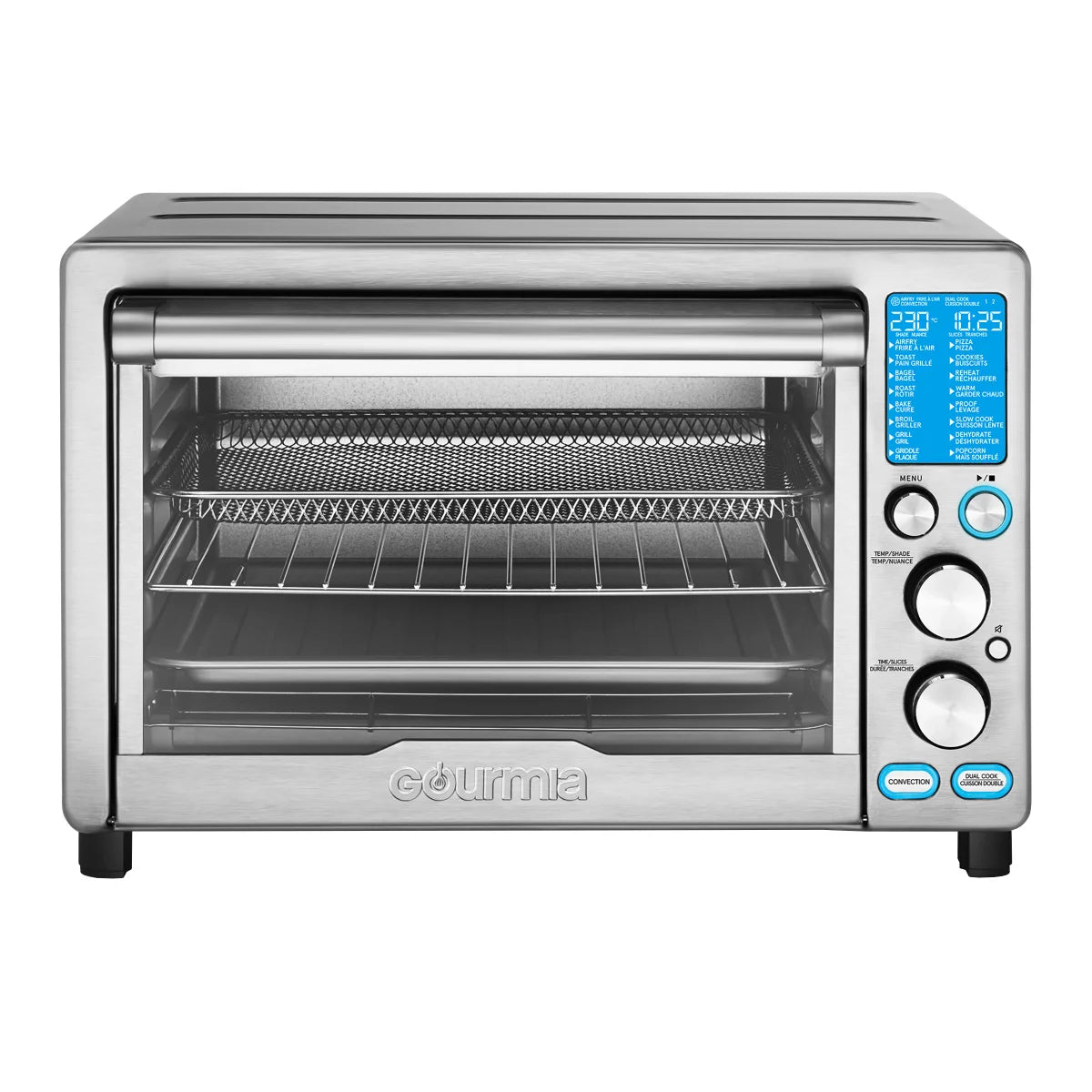 Gourmia 6-Slice Digital Air Fryer Oven and Grill with 16 Cooking Presets