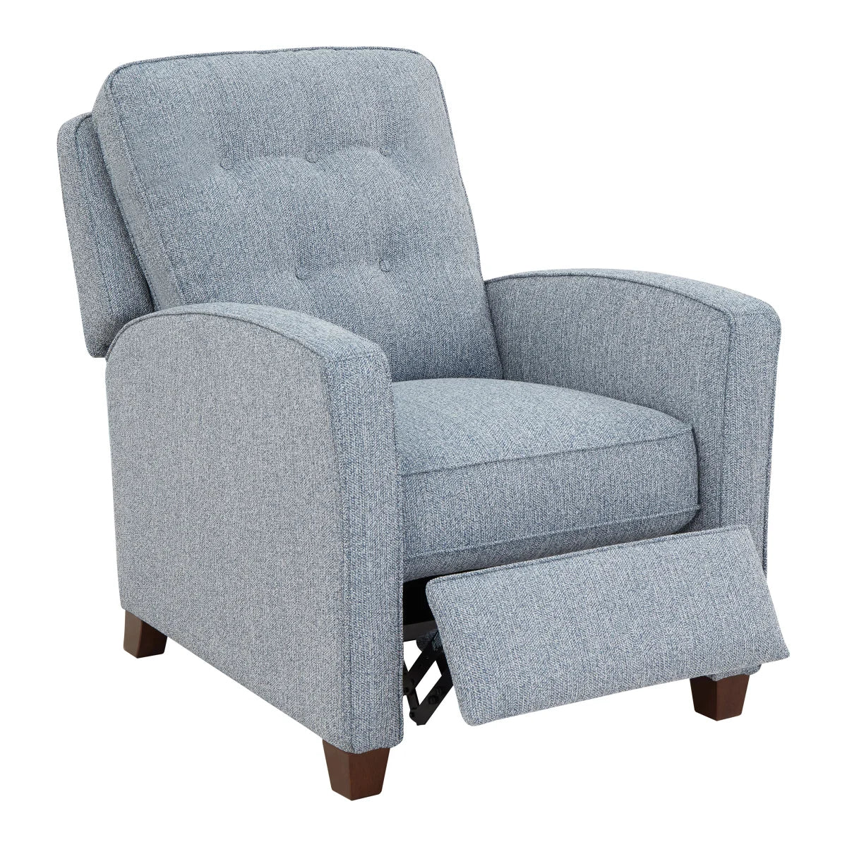 Fabric Pushback Recliner (Blue)