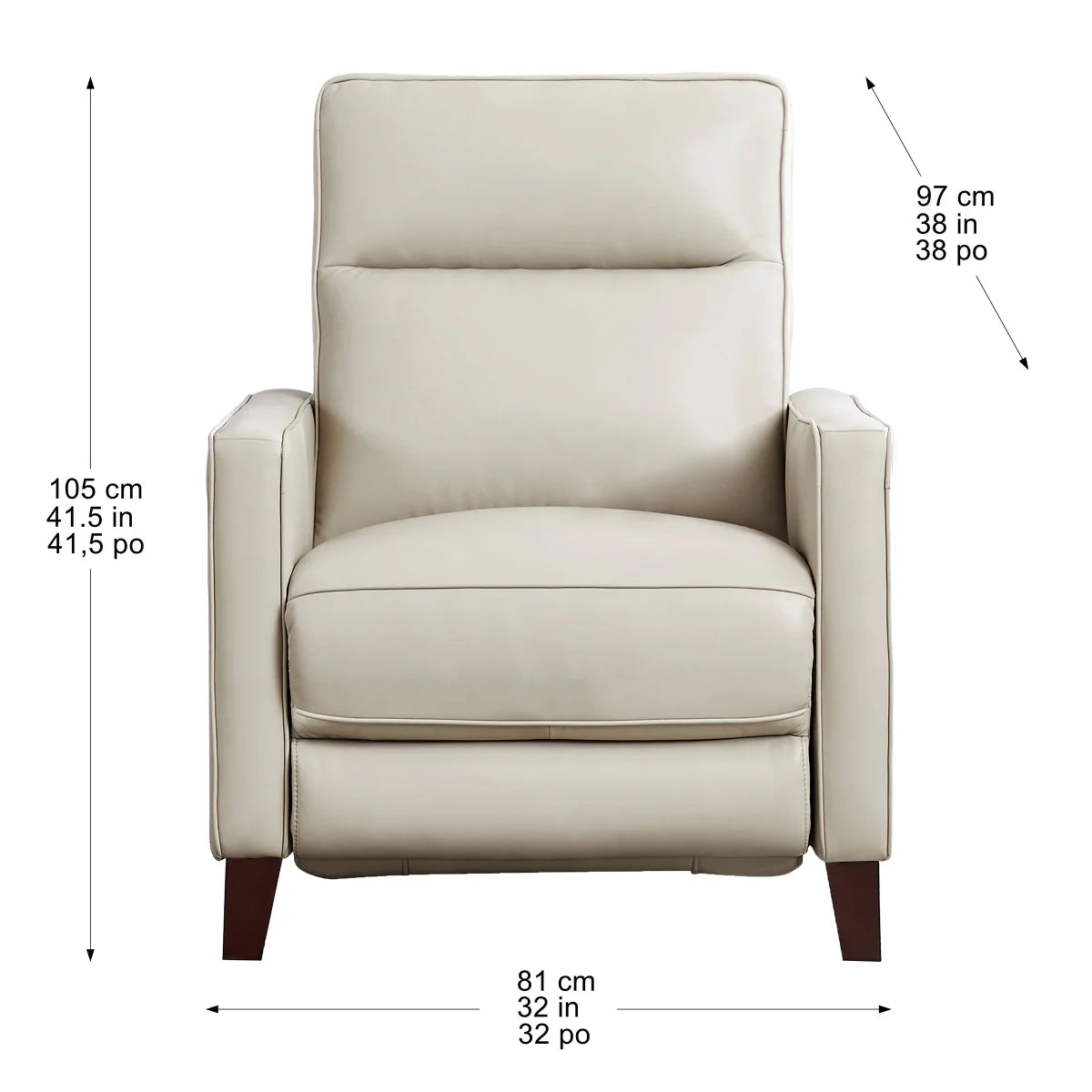 Top-grain Leather Zero Gravity Power Reclining Chair
