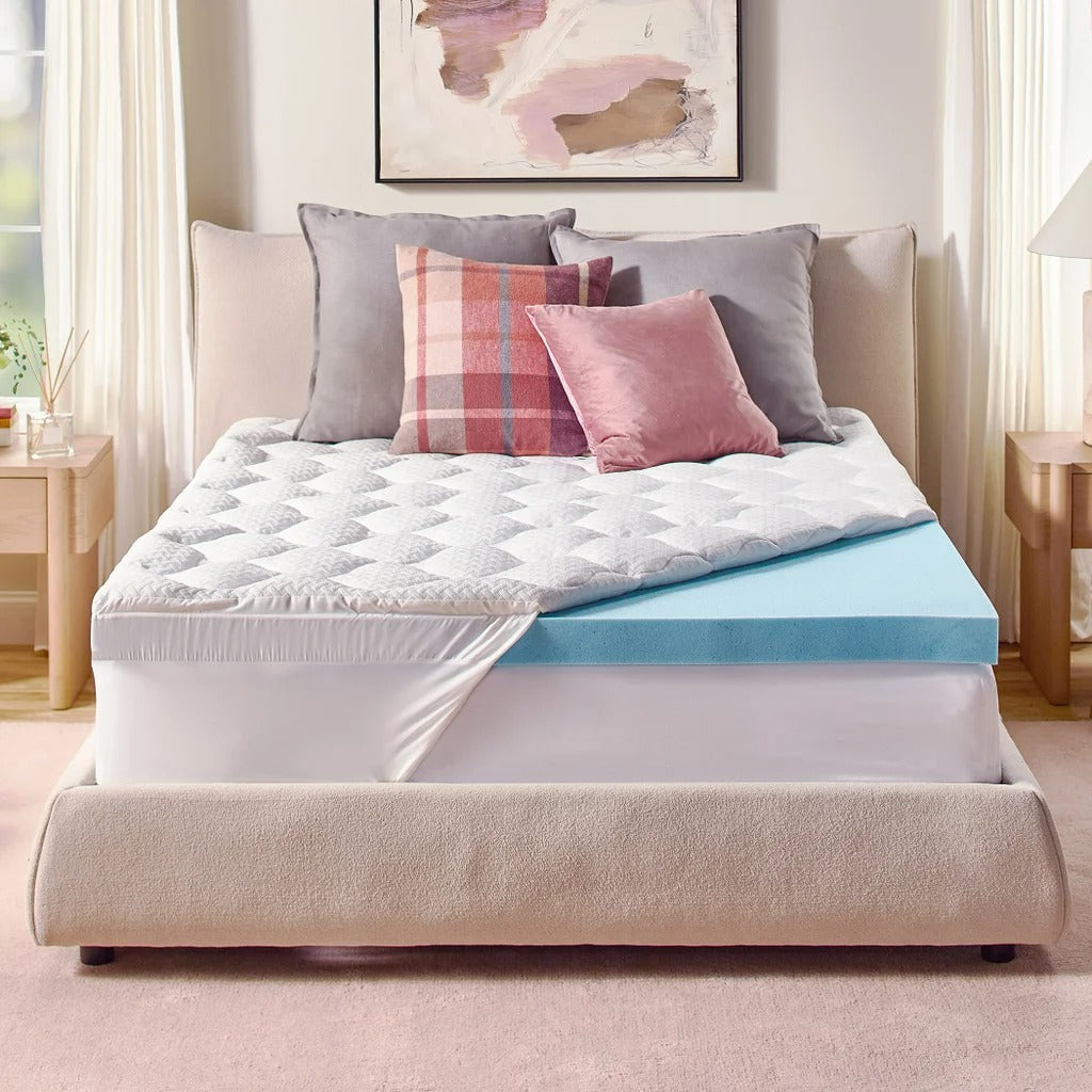Novaform Pillow Top Plus Gel Memory Foam 4-inch Mattress Topper (King)