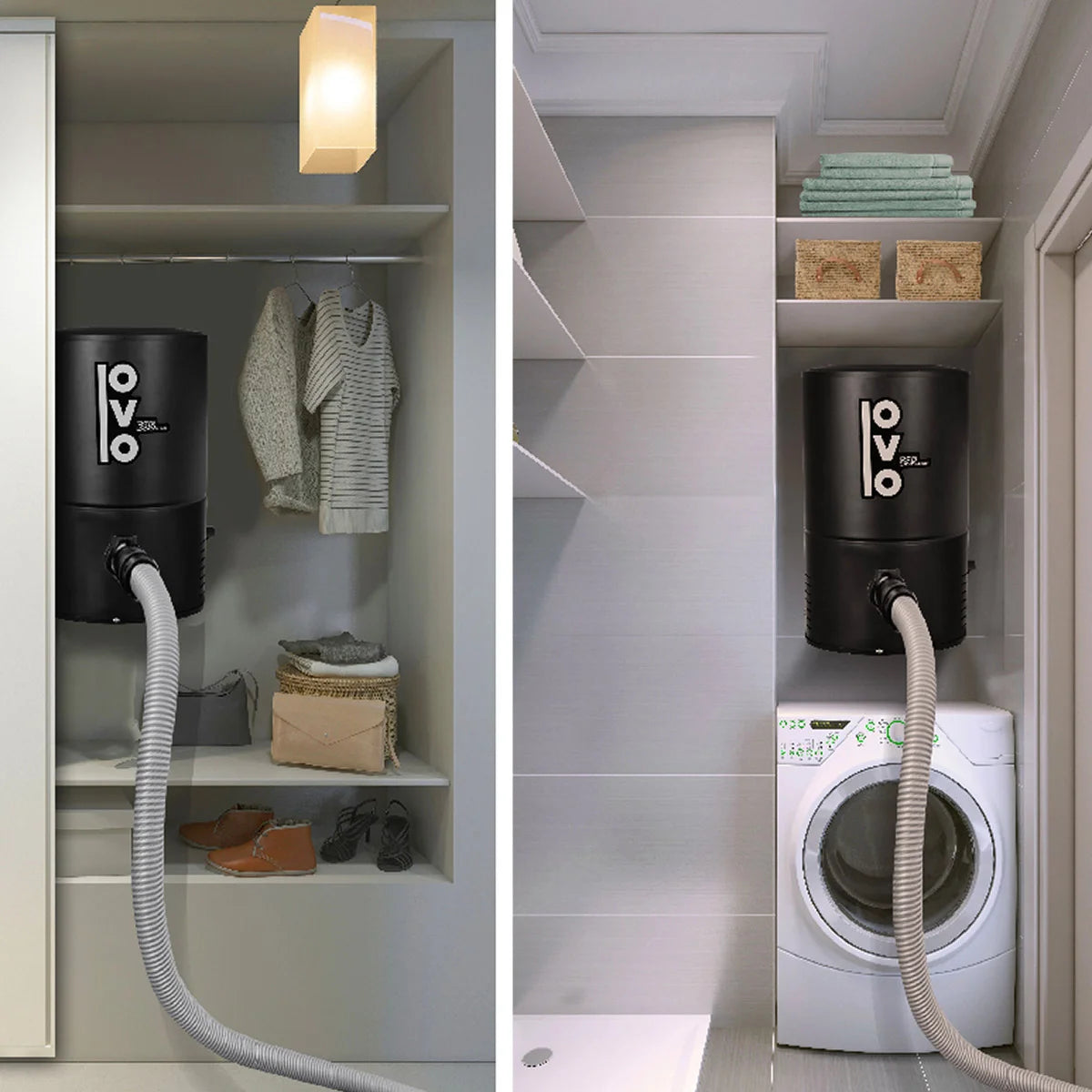 OVO Powerful Versatile Canister Vacuum, no piping required - 595 Airwatts