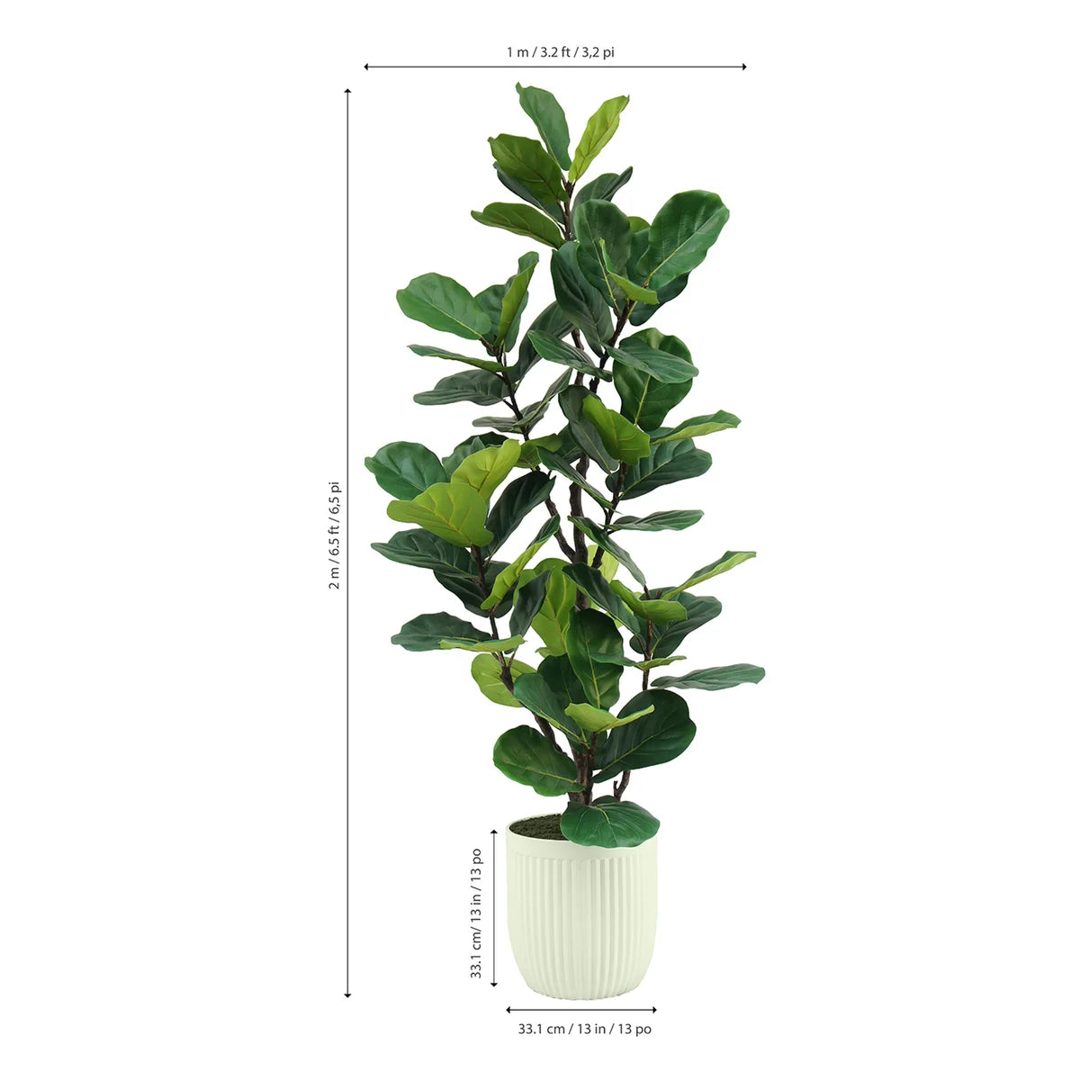 Faux 1.9 m (6.5 ft.) Slim Fig Tree