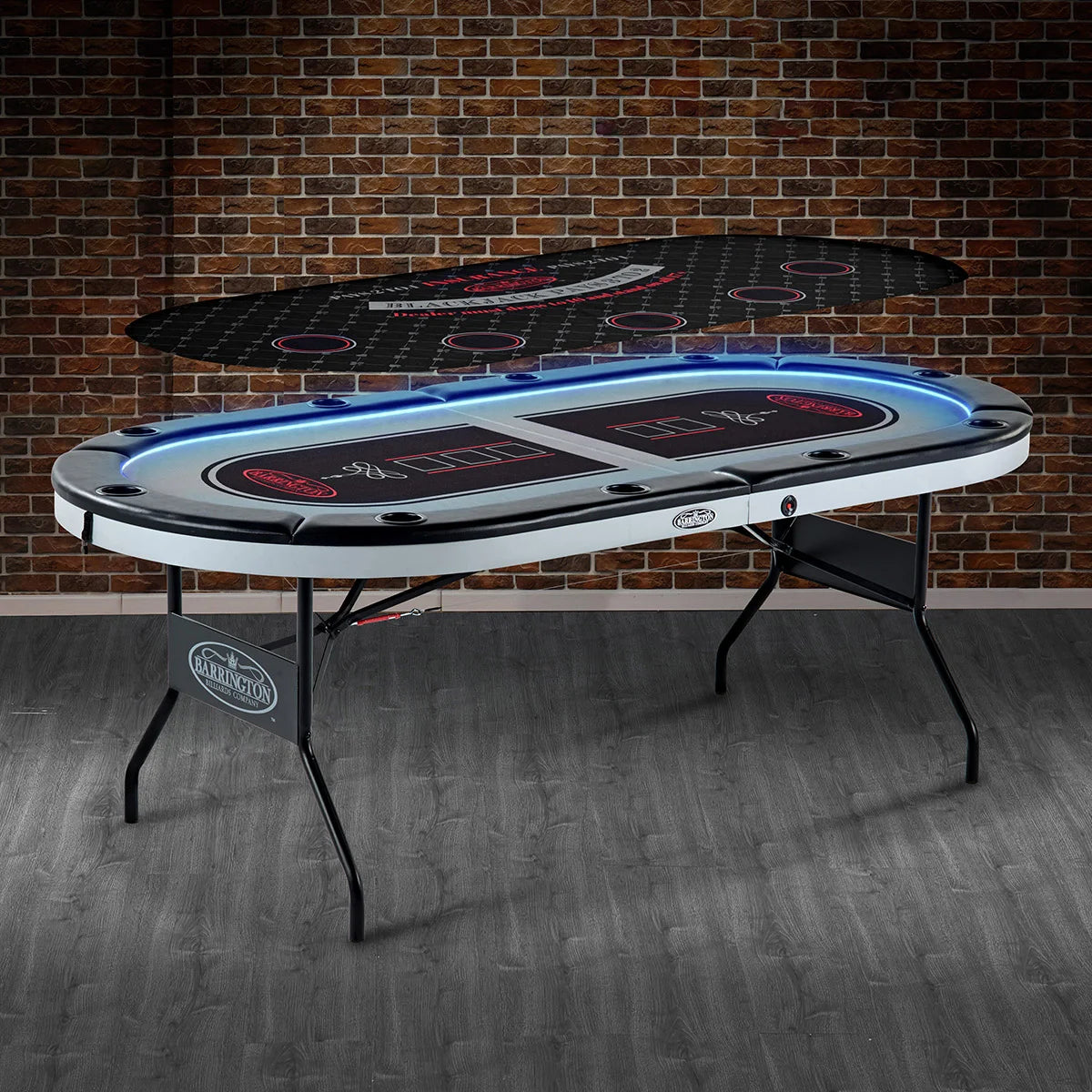 Barrington 10-player Poker Table with LED Lights
