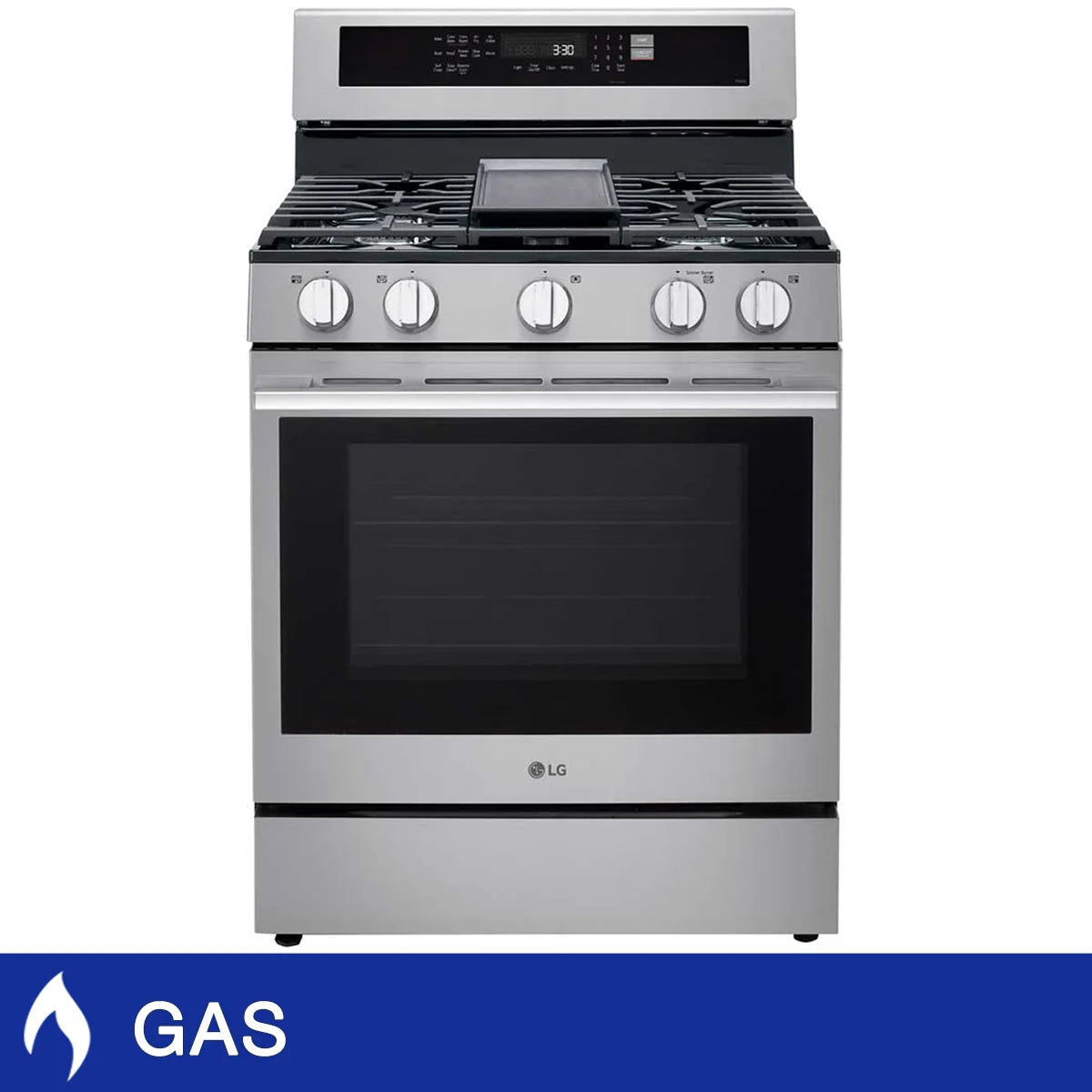 LG 30 in. 6.3 cu ft. Stainless Steel Freestanding Gas Range with InstaView and ProBake Convection