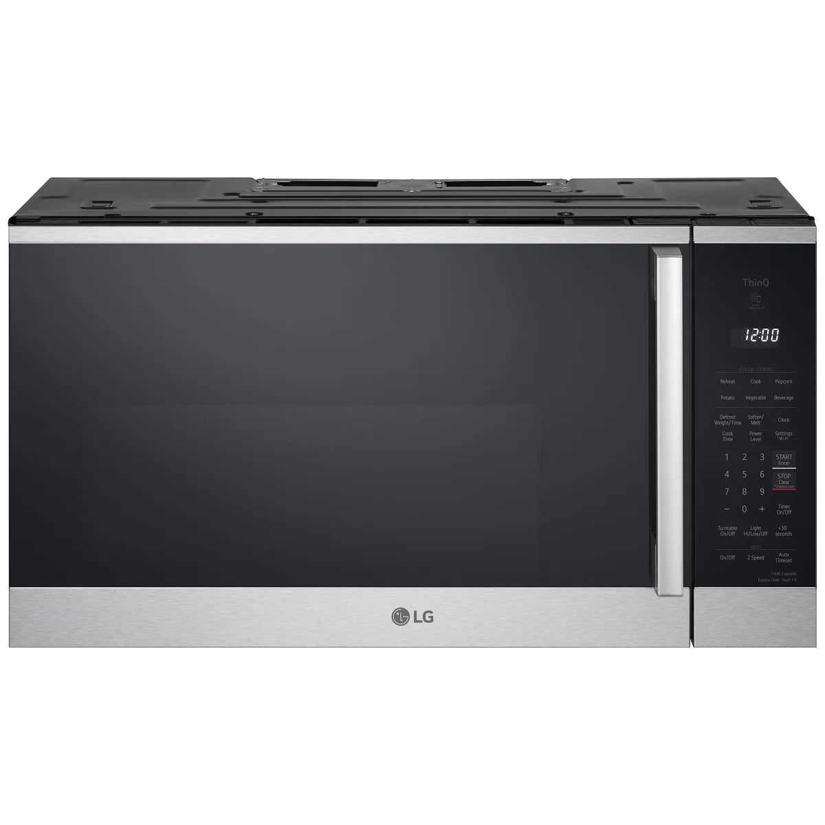 LG 30 in. 1.8 cu ft. Stainless Steel Over-the-Range Microwave with WideView Window and ThinQ Technology, 300 CFM