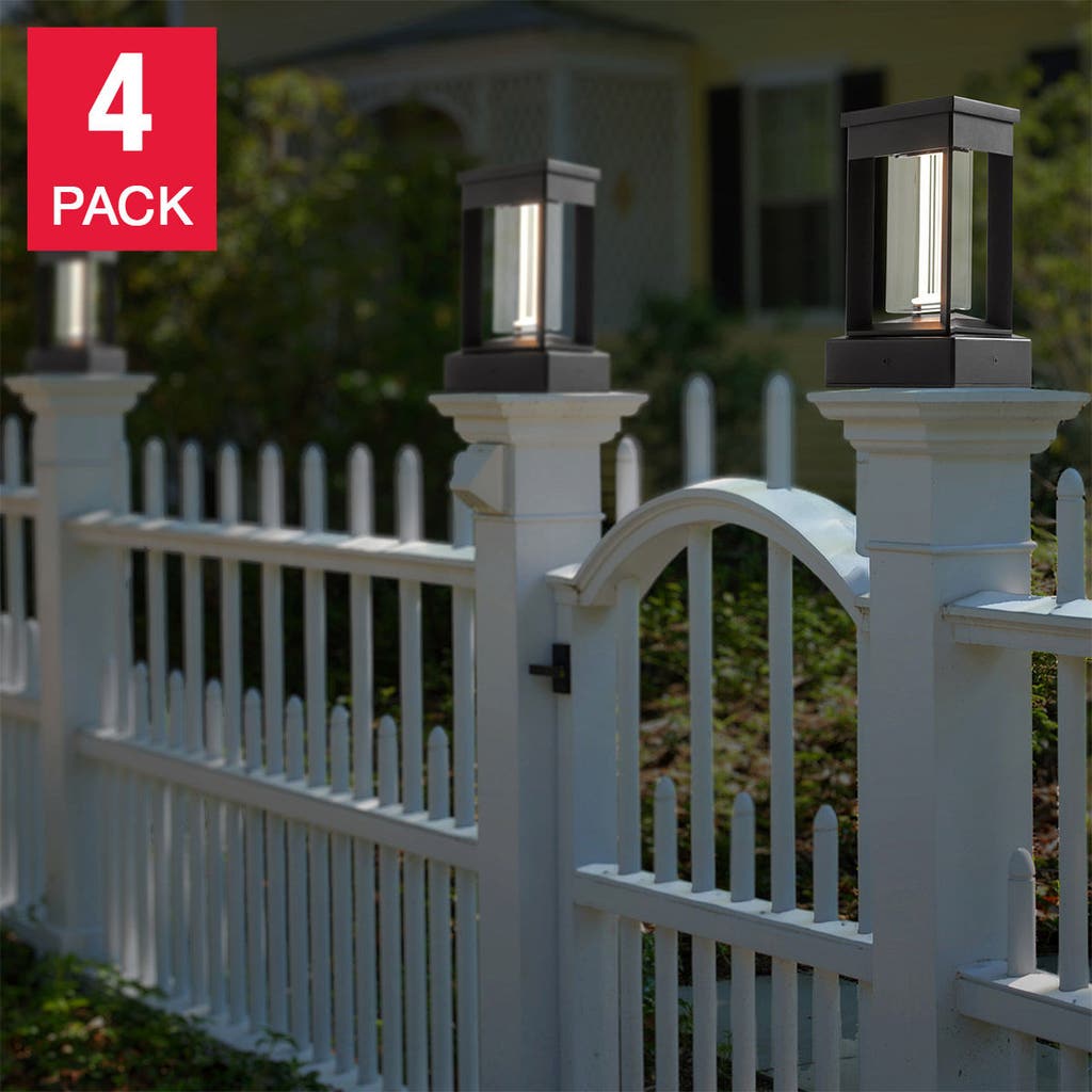 Naturally Solar Post Accent Lights, 4-pack