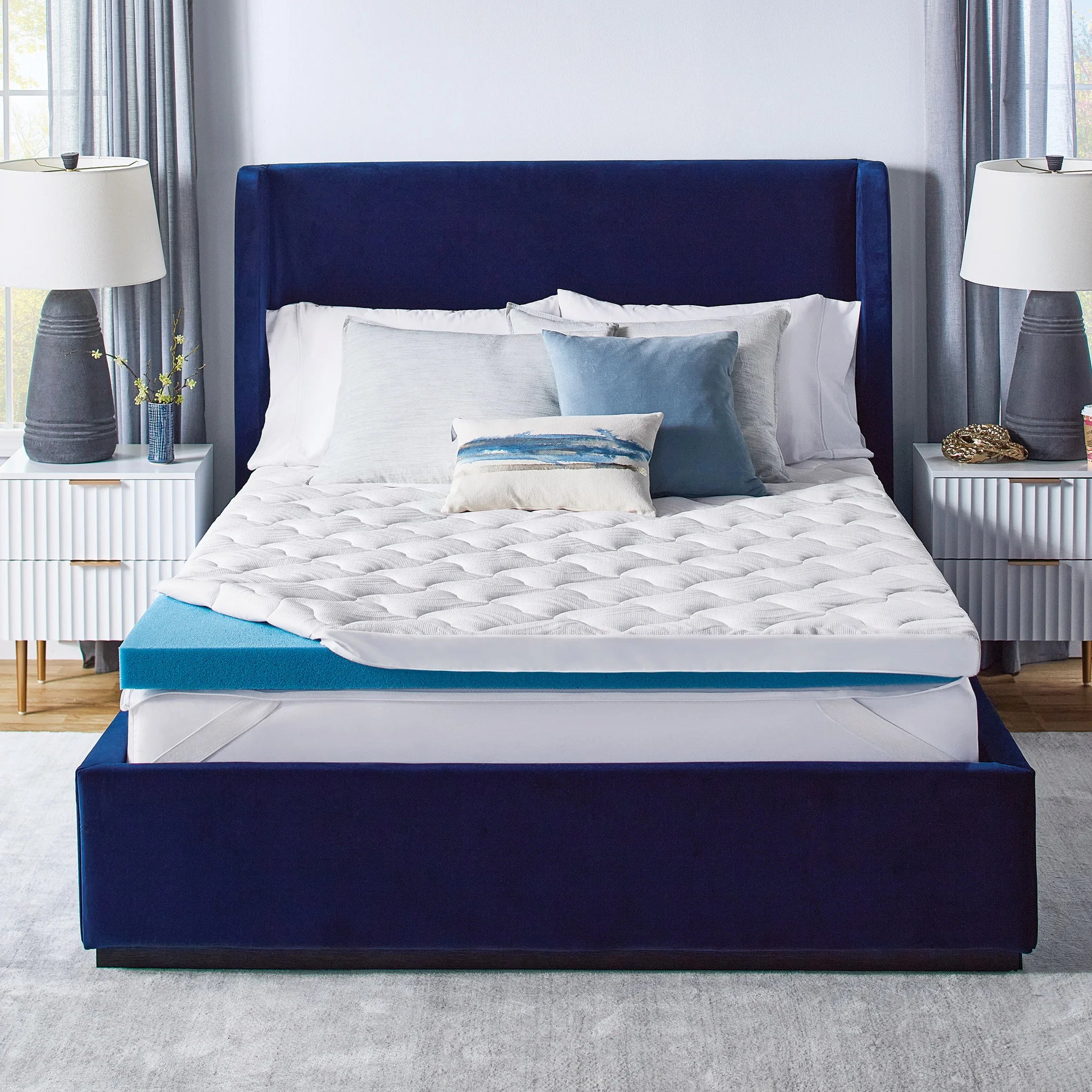 King Novaform 3 in. Comfort Grande Plus Advanced Foam Mattress Topper
